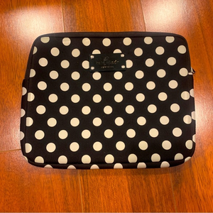 Kate Spade New York Tablet Case Travel Bag Black And White Polka‎ Dot